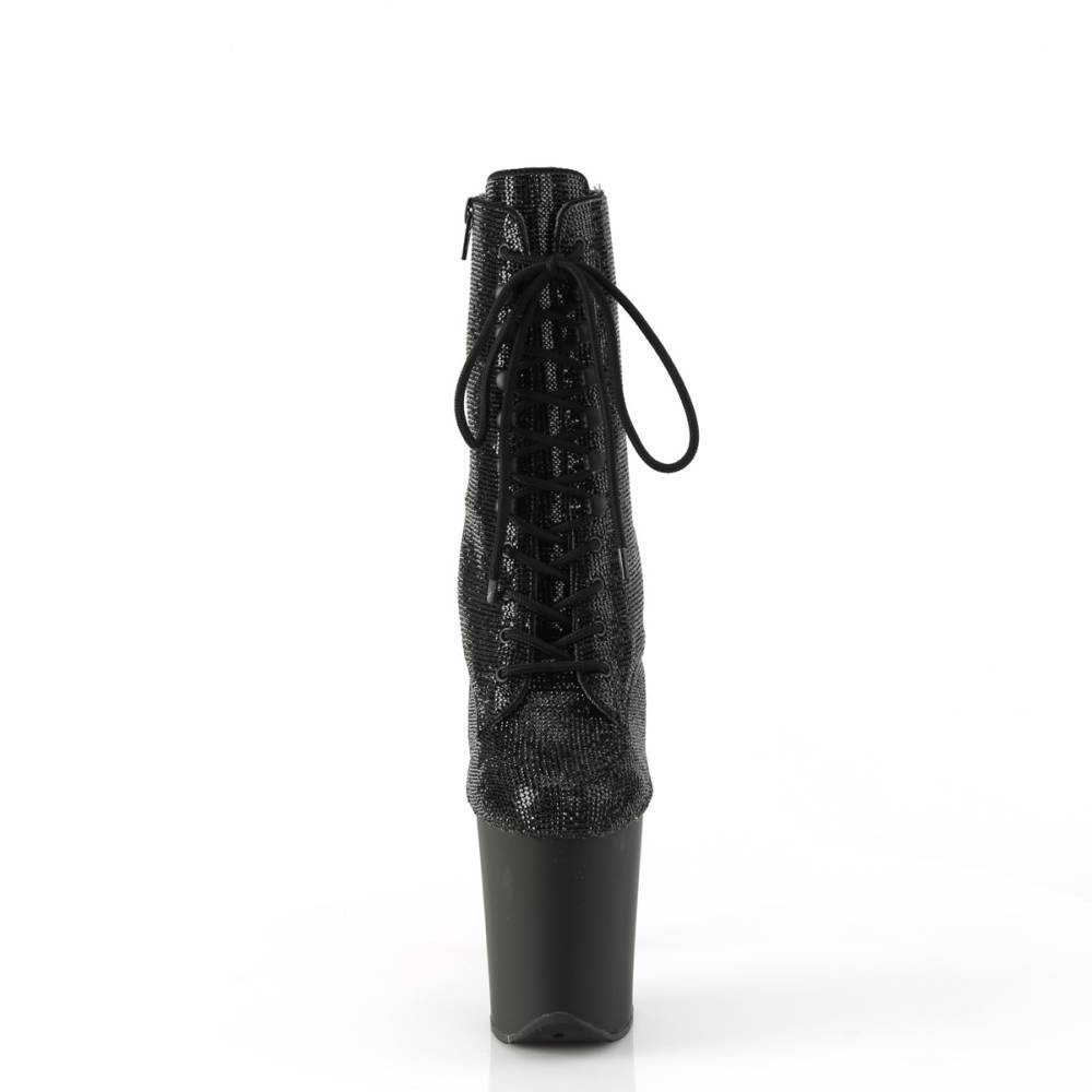 Pleaser - FLAMINGO-1020RS Plateau Laarzen, Paaldans schoenen - Zwart